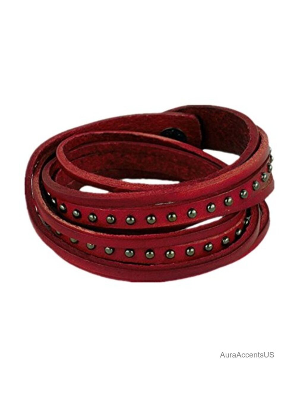 Multilayer Punk Leather Cuff Bracelet Rivets Bangle Wristband